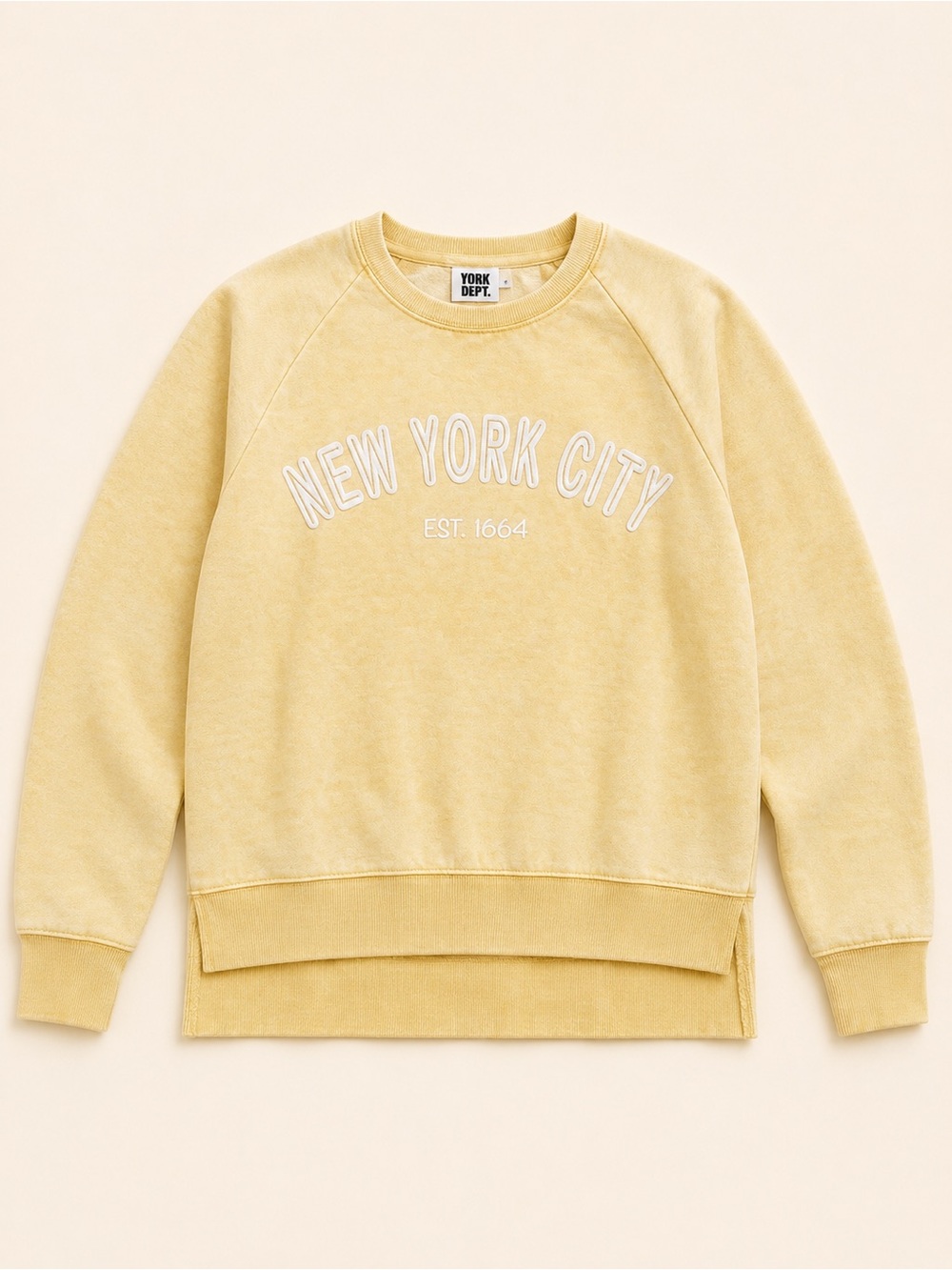 York Dept. Pale Yellow 'New York City' Crewneck Sweatshirt - Picture 6 of 6